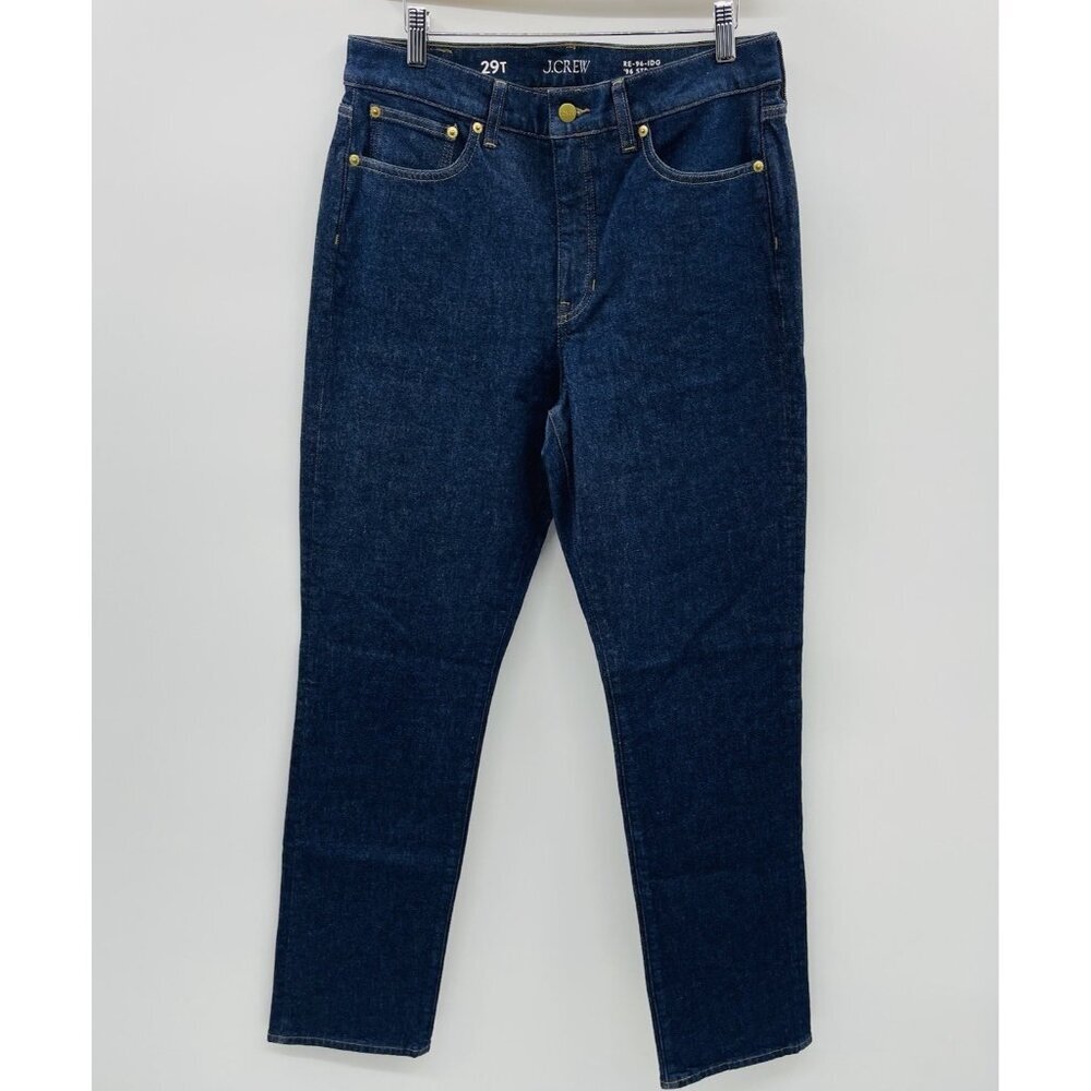 J Crew Tall Womens Size 29T High Rise 1996 Straight Leg Jeans in Rinse CH722